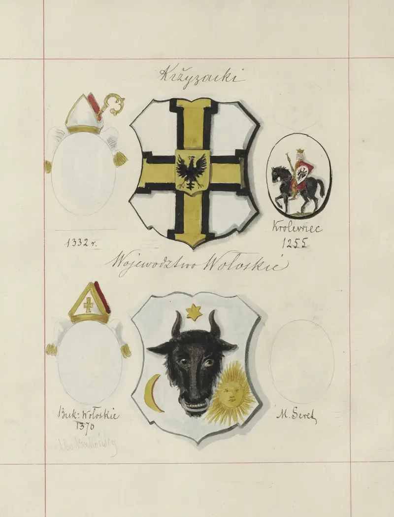 Wappen der Republik Polen und des Großfürstentums Litauen. Bd. 1 Tafel 046 von Boleslaw Starzyński