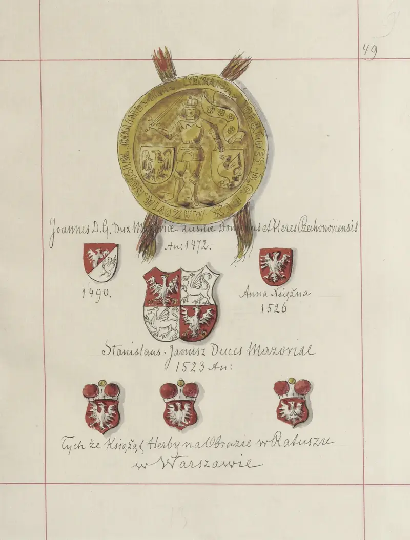 Wappen der Republik Polen und des Großfürstentums Litauen. Bd. 1 Taf. 70 von Boleslaw Starzyński