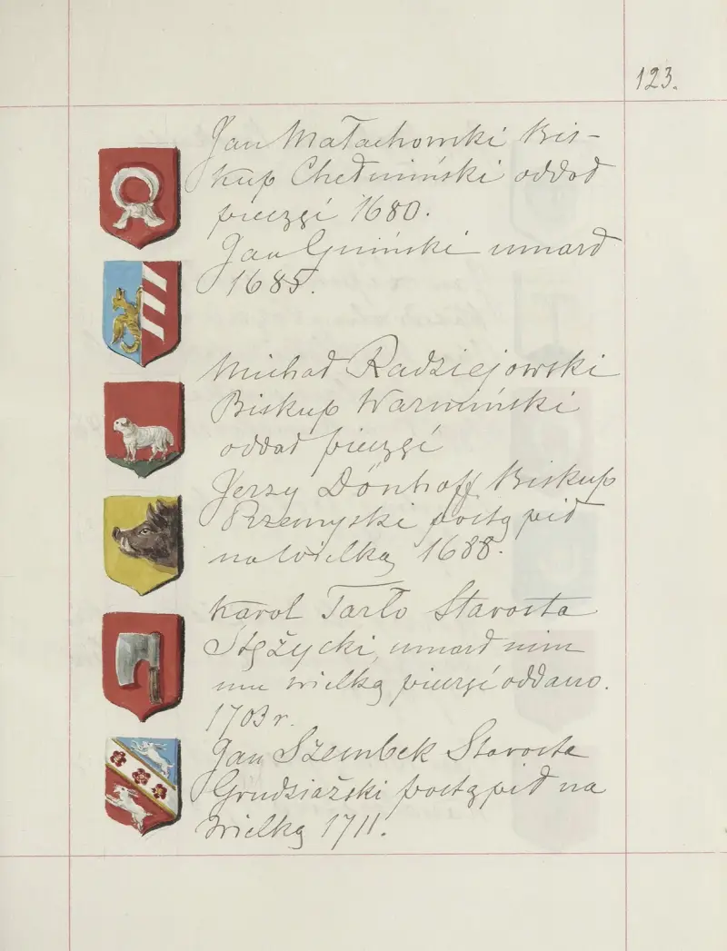 Wappen der Republik Polen und des Großfürstentums Litauen. Bd. 1 Taf. 185 von Boleslaw Starzyński