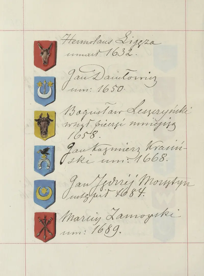Wappen der Republik Polen und des Großfürstentums Litauen. Bd. 1 Taf. 201 von Boleslaw Starzyński