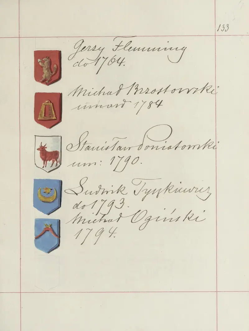 Wappen der Republik Polen und des Großfürstentums Litauen. Bd. 1 Taf. 204 von Boleslaw Starzyński