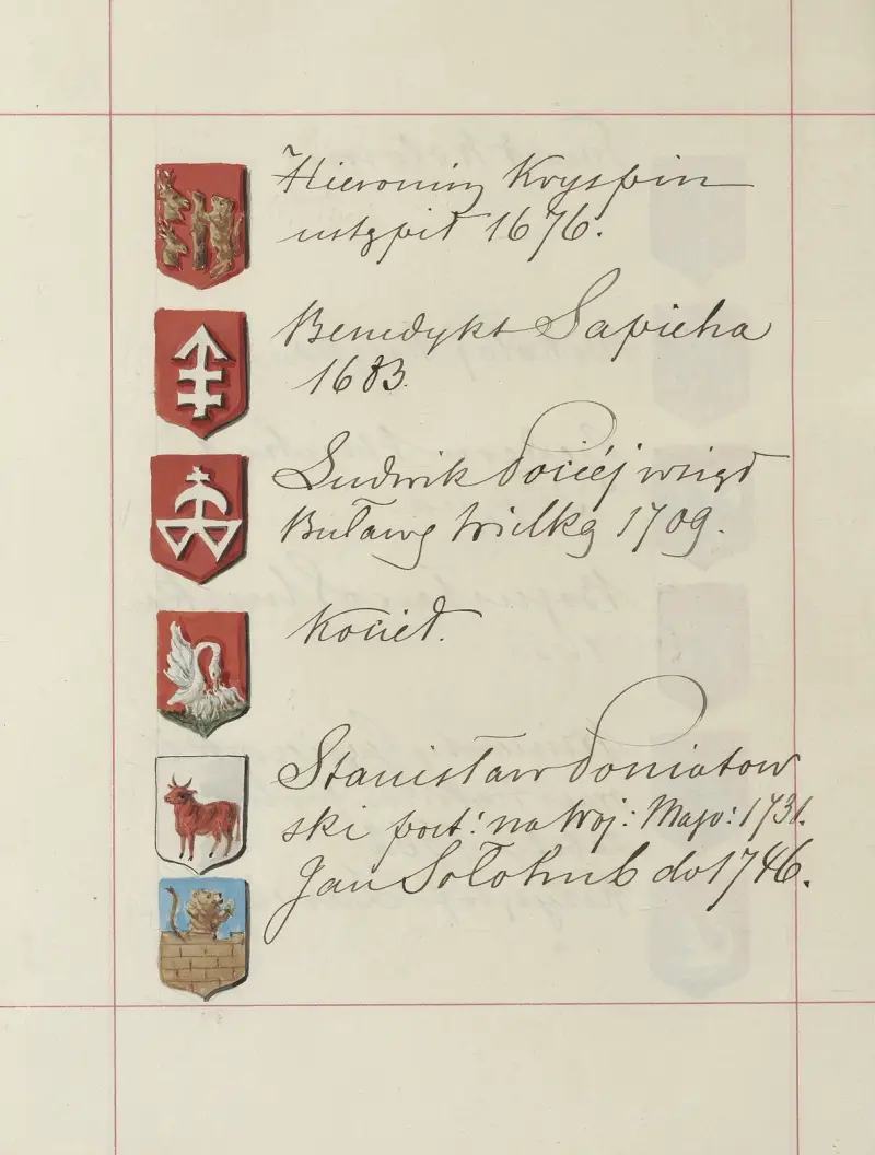 Erb Republiky polské a Velkého knížectví litevského. Sv. 1, tabule 208, Boleslaw Starzyński