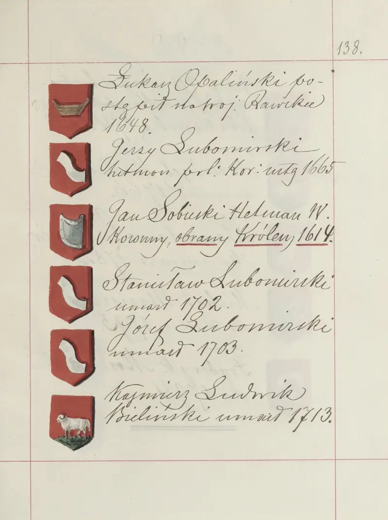 Wappen der Republik Polen und des Großfürstentums Litauen. Bd. 1, Tafel 212 von Boleslaw Starzyński