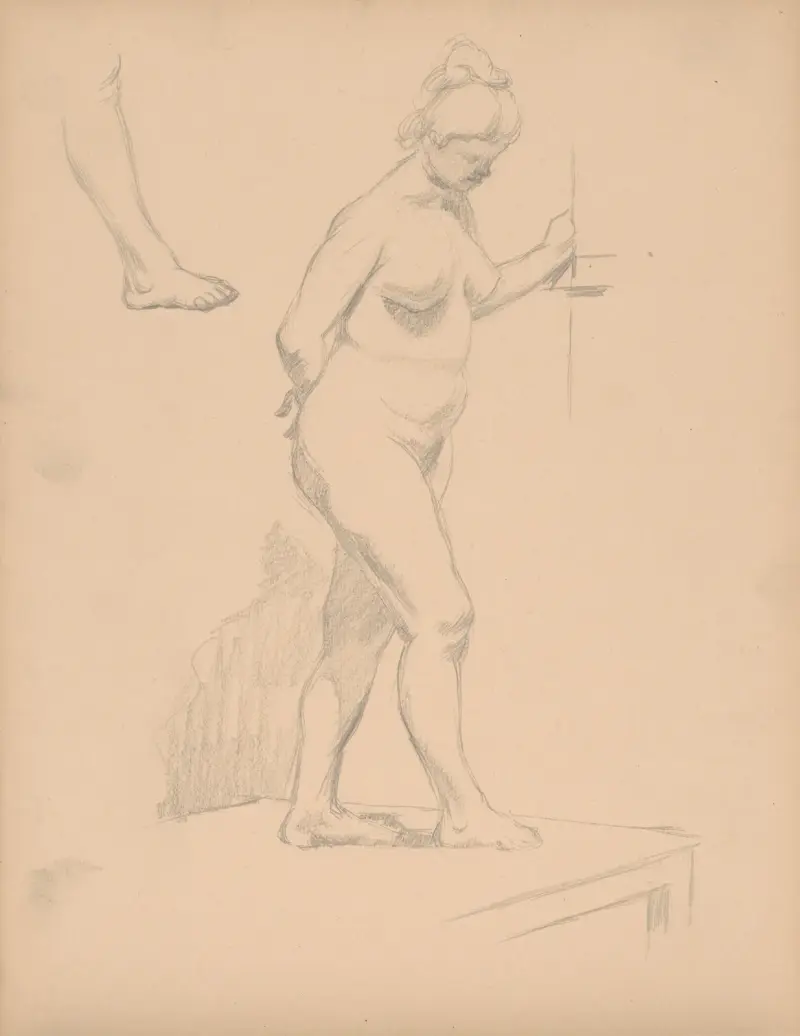 Skicák se studiemi aktů, 1901 – č. 4, Štefan Polkoráb
