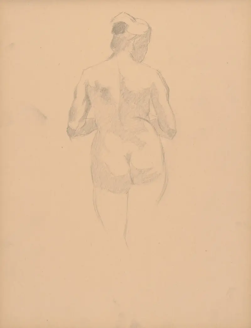 Skizzenbuch mit Aktstudien, 1901 – Nr. 12 von Štefan Polkoráb