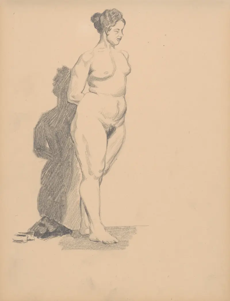 Skizzenbuch mit nackten Figuren, 1901 – Nr. 4 von Štefan Polkoráb