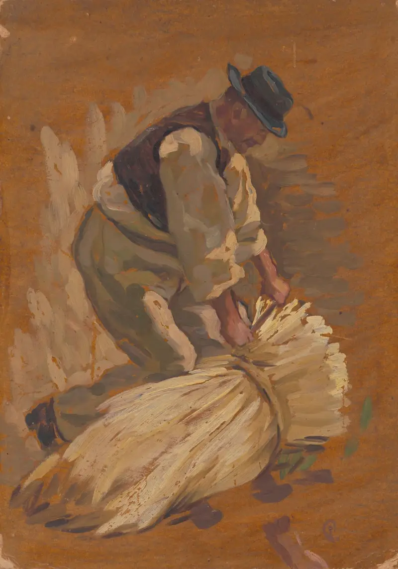 Studie eines Garbenbinders von Štefan Polkoráb