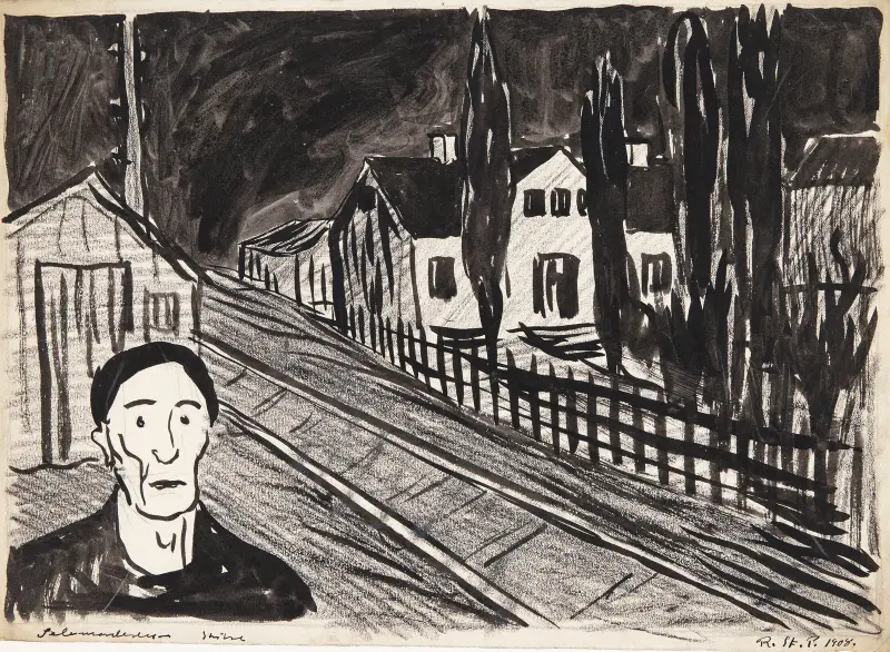 Selvmorderen. Skitse av Robert Storm Petersen