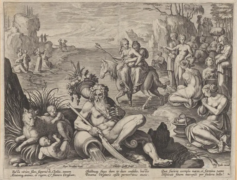The Abduction of Cloelia av Jan van der Straet (Stradanus)