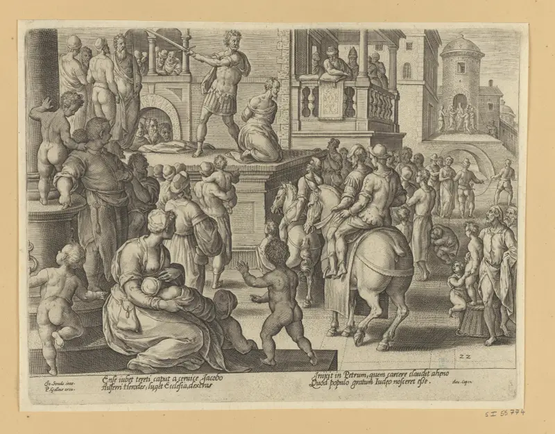 The Beheading of St James av Jan van der Straet (Stradanus)