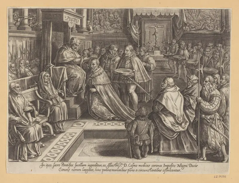 The Coronation of Cosimo I av Jan van der Straet (Stradanus)