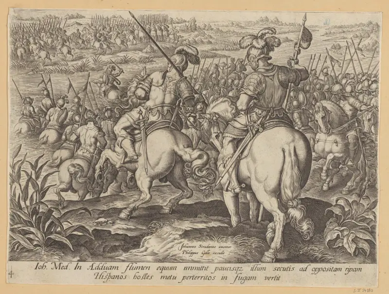 The Dissipation of The Spanish Enemy av Jan van der Straet (Stradanus)