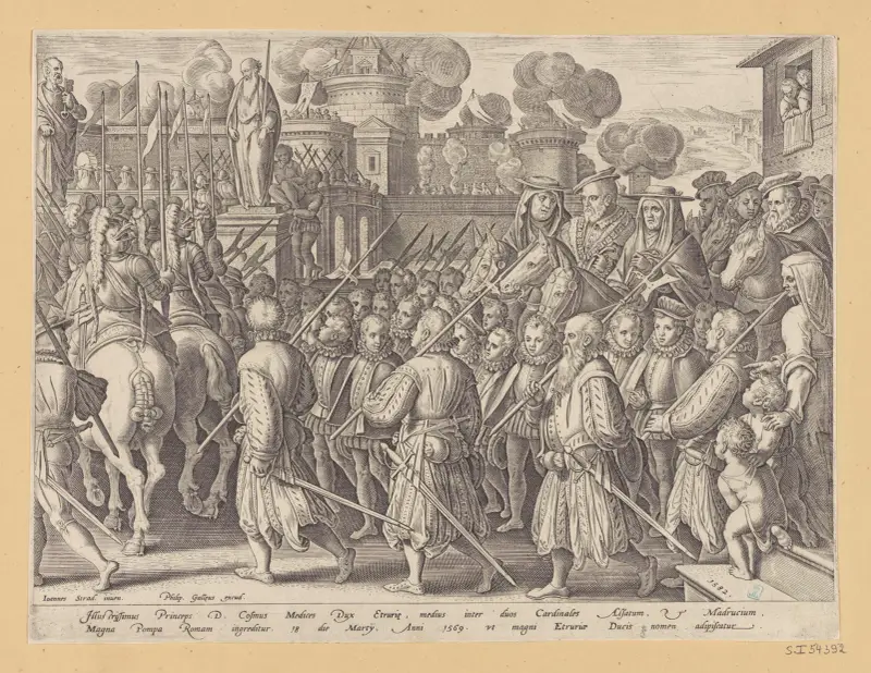 Cosimo I:s intåg i Rom av Jan van der Straet (Stradanus)