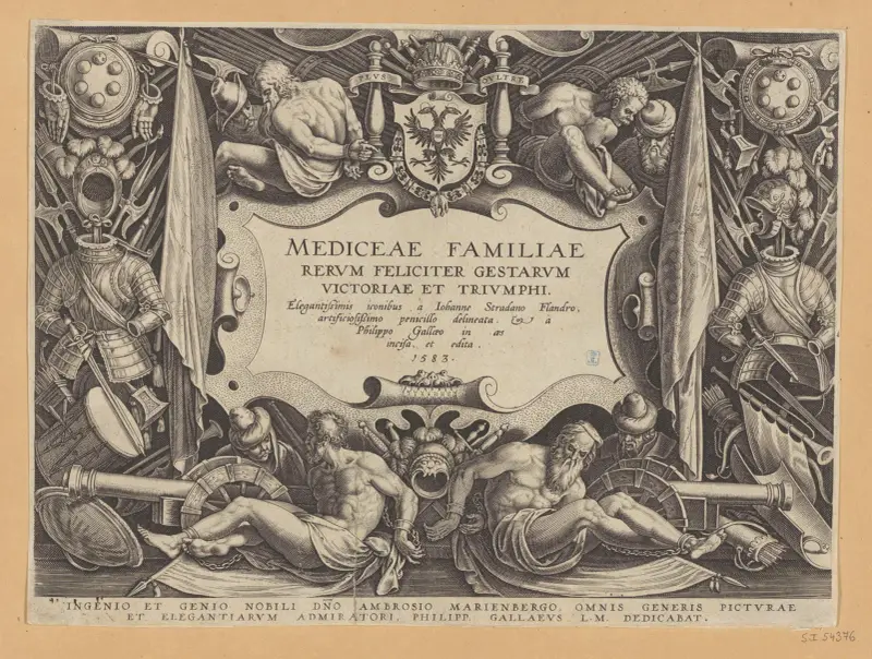The History of The Medici – Titelblad av Jan van der Straet (Stradanus)