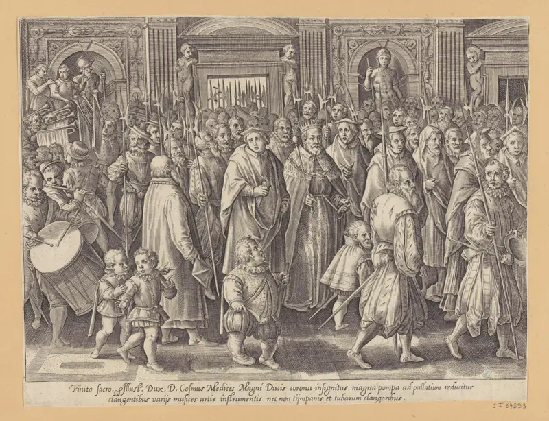 Cosimo I:s återkomst till sitt palats av Jan van der Straet (Stradanus)