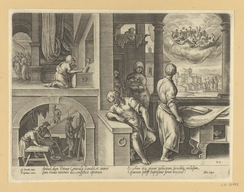 The Vision of St Peter av Jan van der Straet (Stradanus)