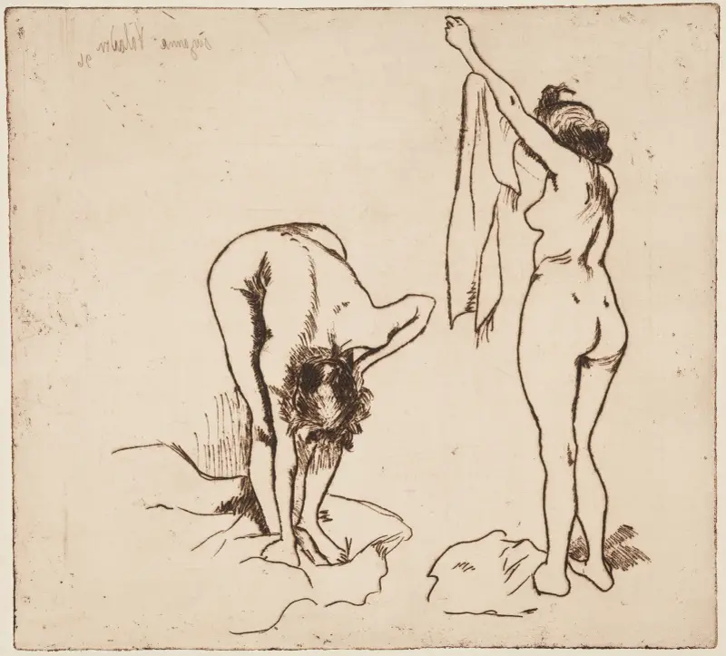 Femmes s’essuyant – Baigneuses av Suzanne Valadon