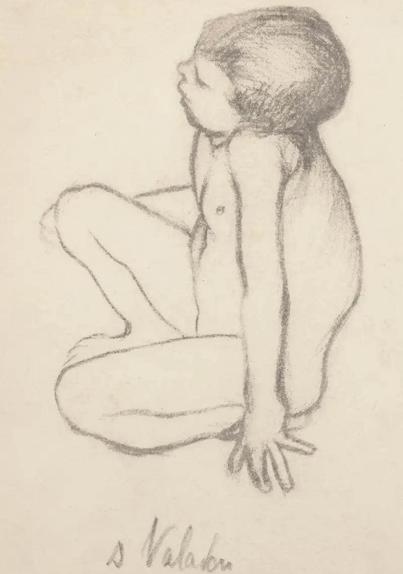 Maurice Utrillo sitzend von Suzanne Valadon