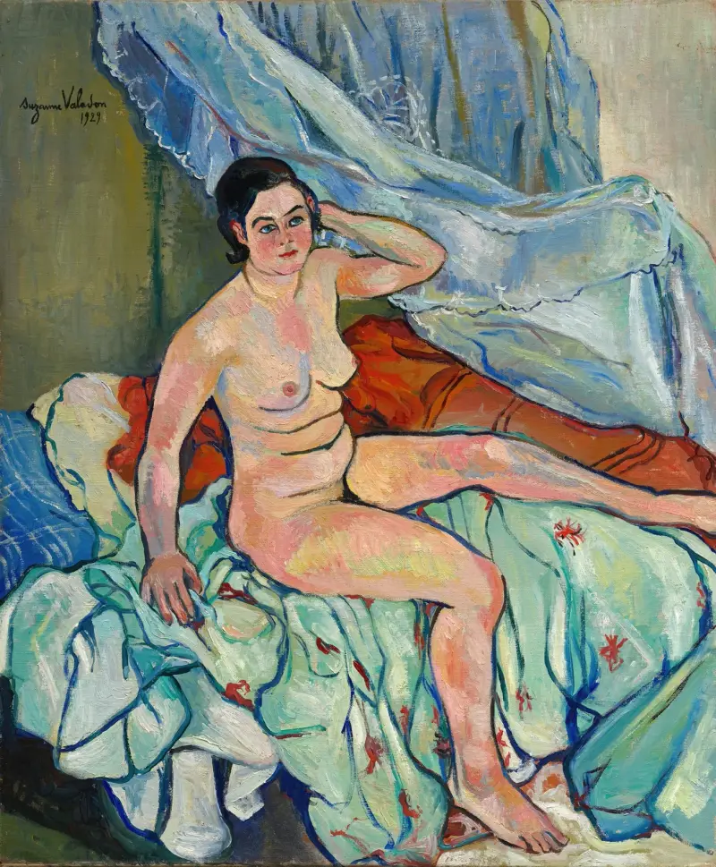Nu assis au bord d’un lit av Suzanne Valadon