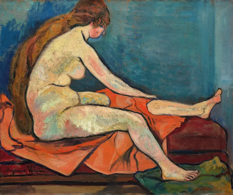 Sedící akt z profilu, Suzanne Valadon