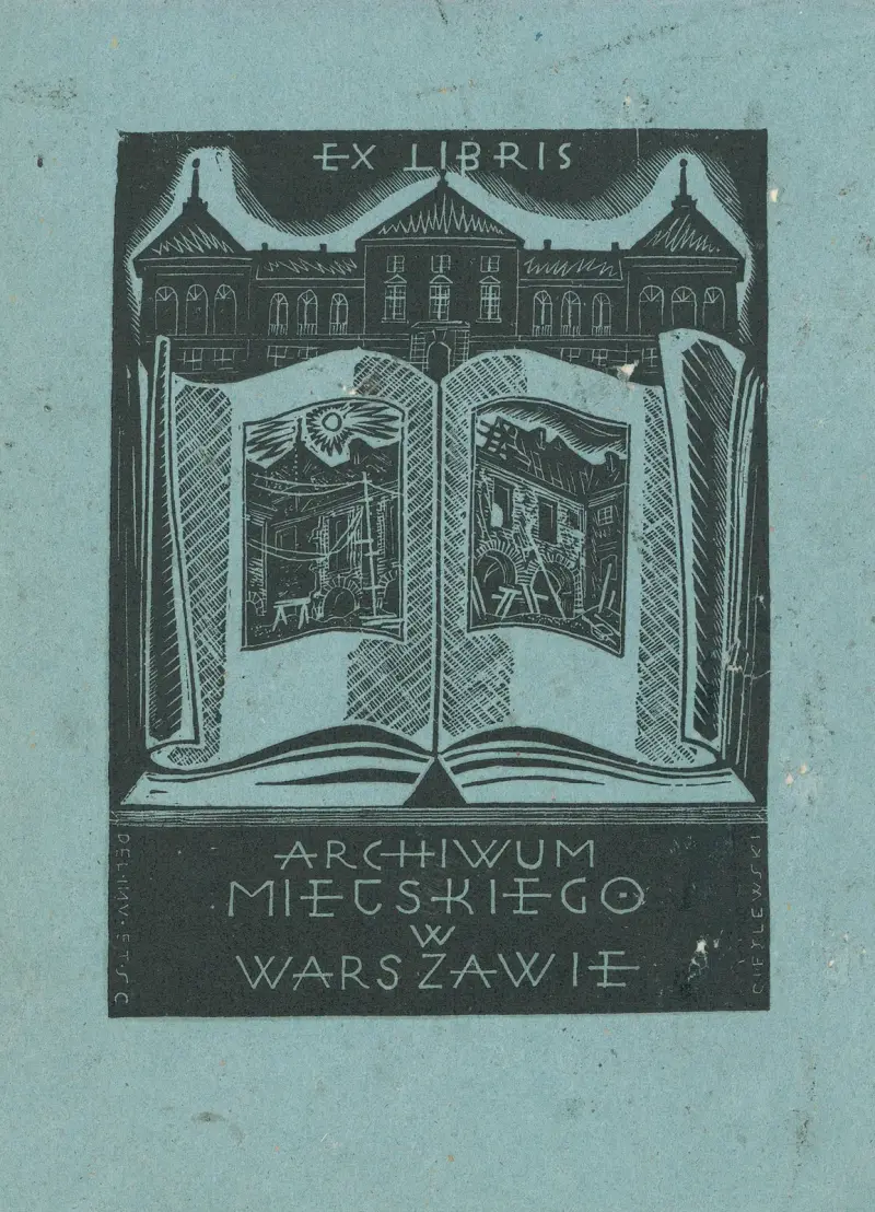 Ex libris Archiwum Miejskiego w Warszawie av Tadeusz Cieślewski