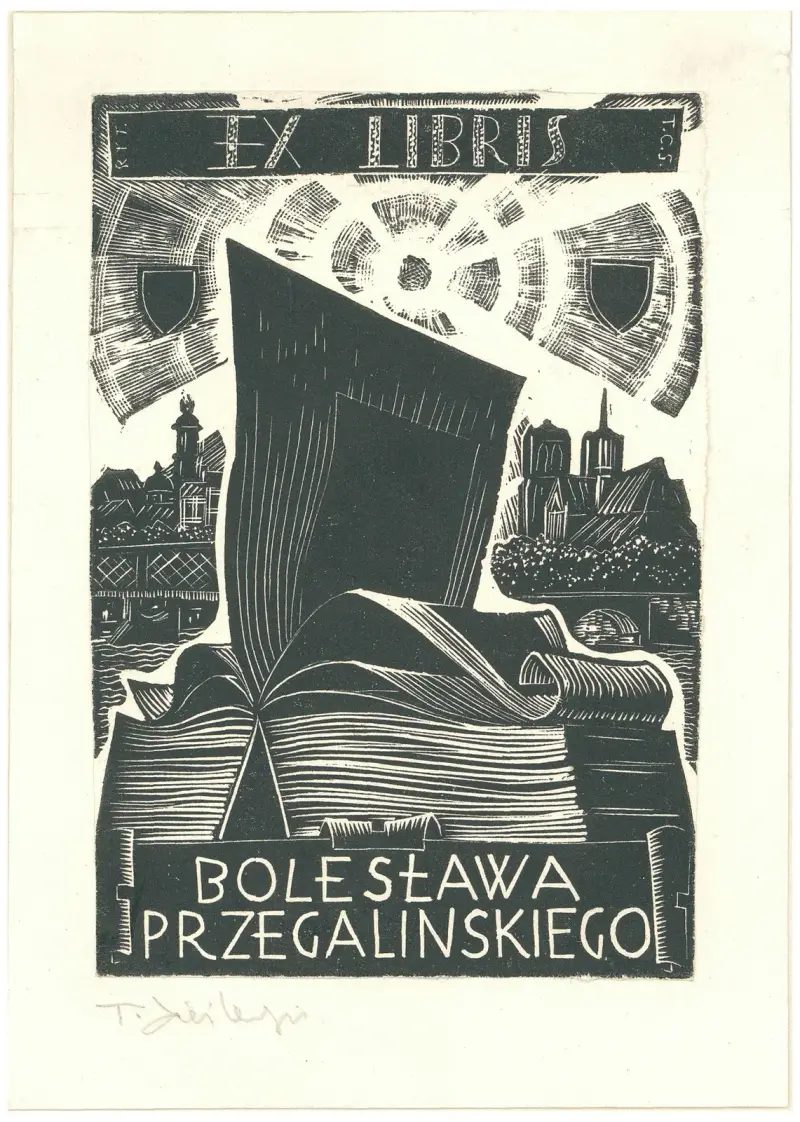 Exlibris Bolesław Przegaliński av Tadeusz Cieślewski