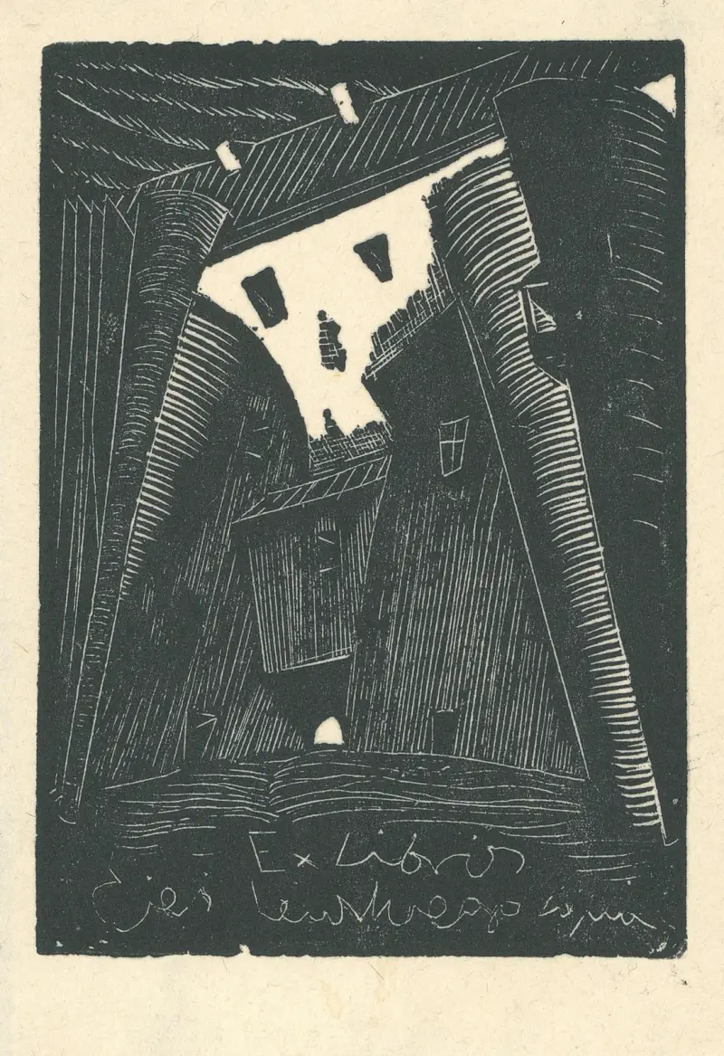 Ex libris för Cieślewskis son av Tadeusz Cieślewski