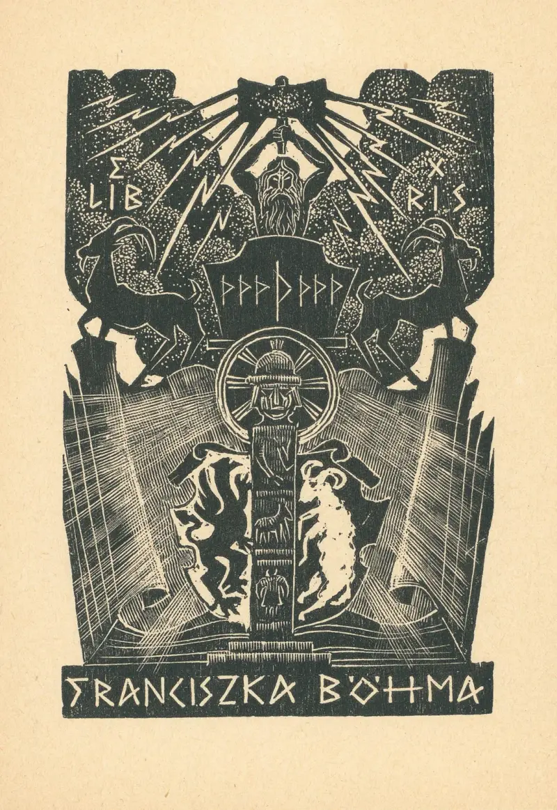Exlibris für Franciszek Böhm von Tadeusz Cieślewski