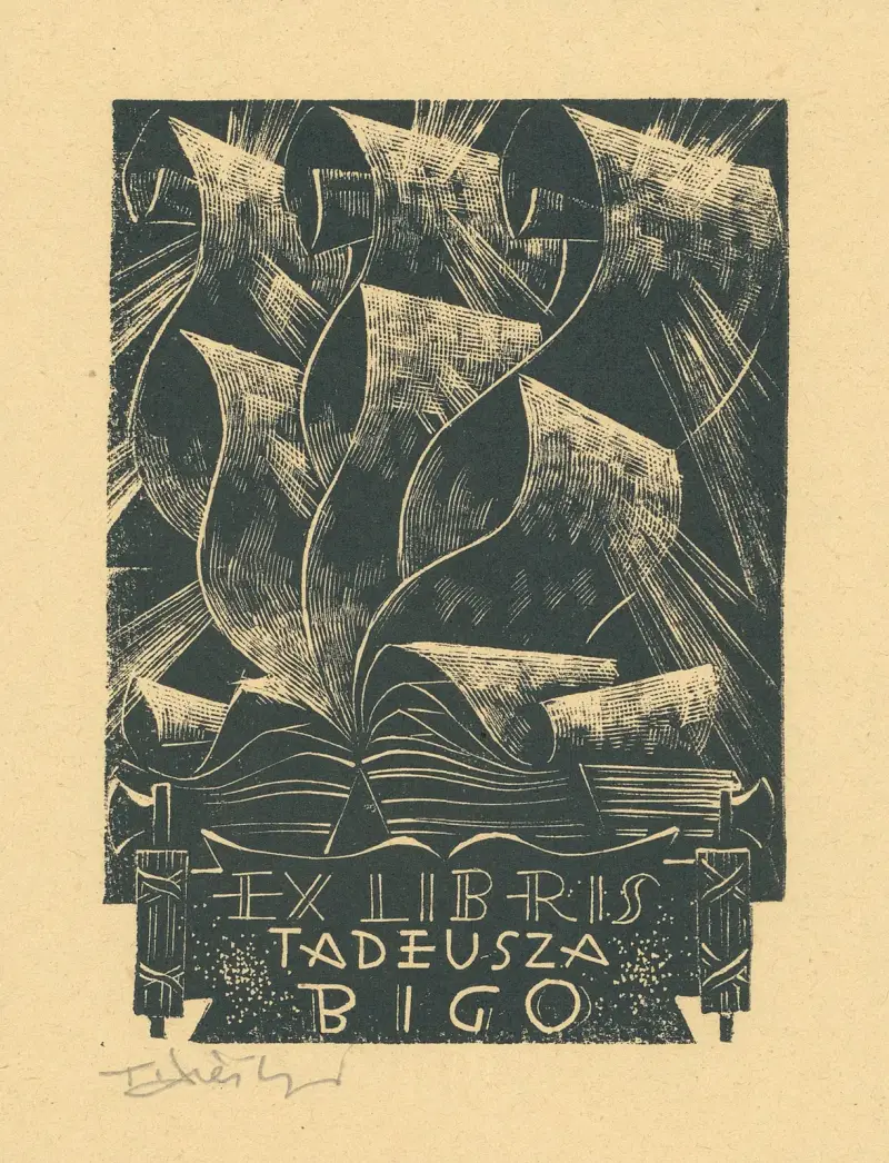 Exlibris von Tadeusz Bigo von Tadeusz Cieślewski