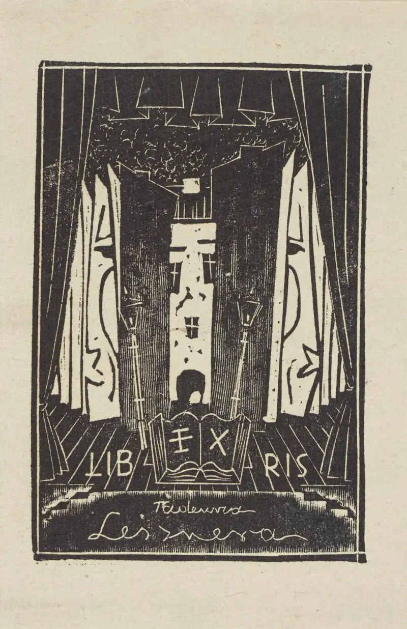 Ex libris Tadeusza Lesznera av Tadeusz Cieślewski