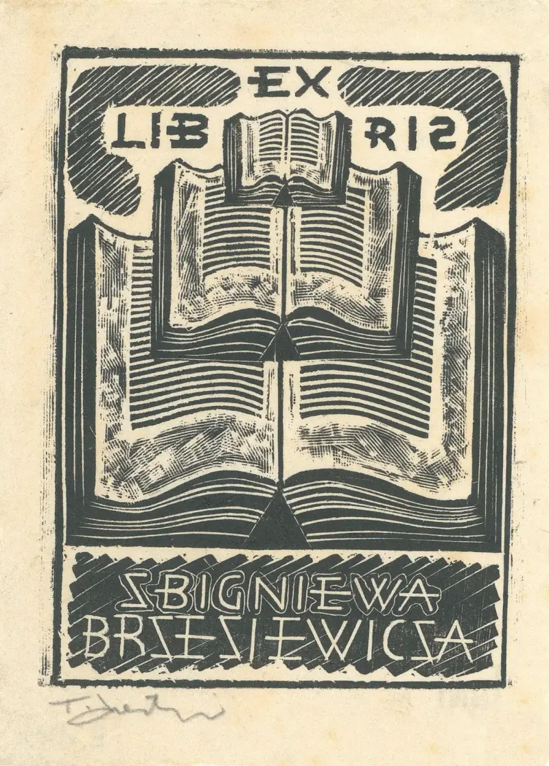Ex libris Zbigniewa Brzeziewicza av Tadeusz Cieślewski