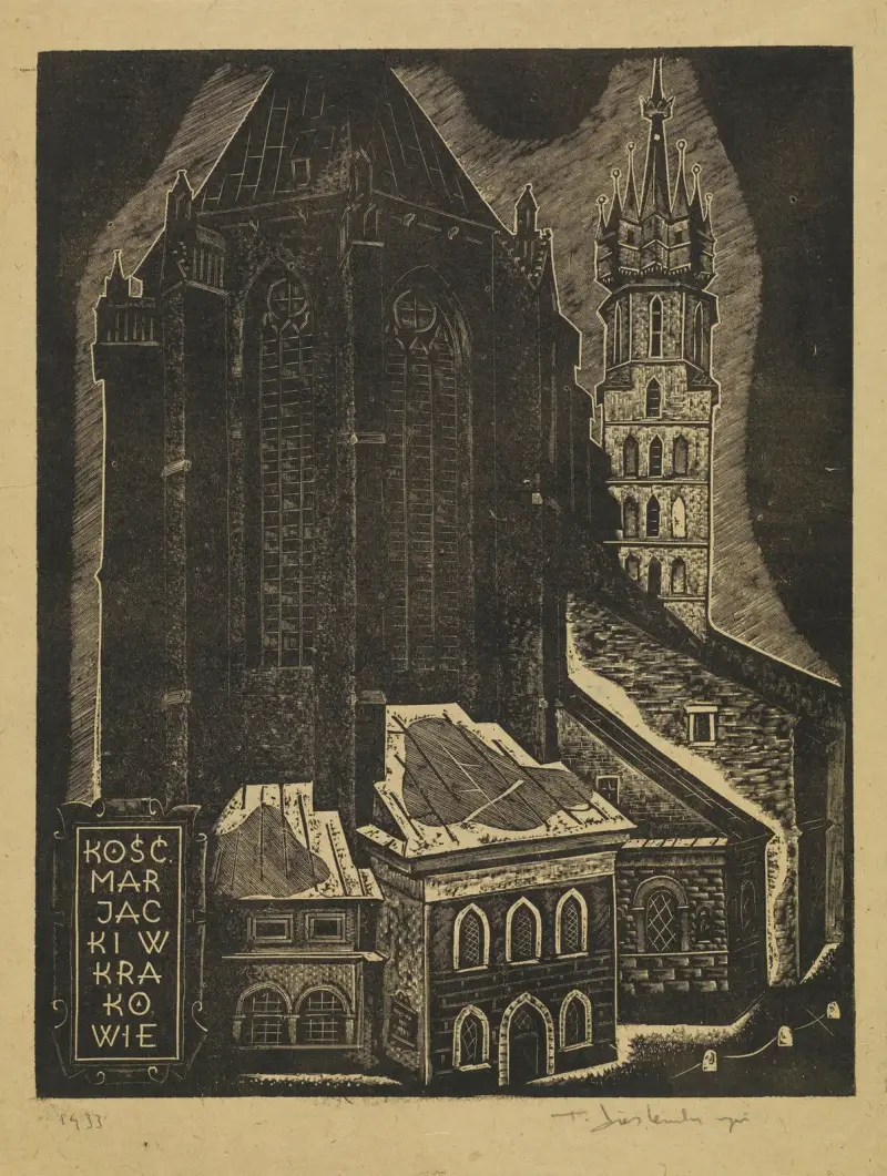 Mariakyrkan i Kraków av Tadeusz Cieślewski