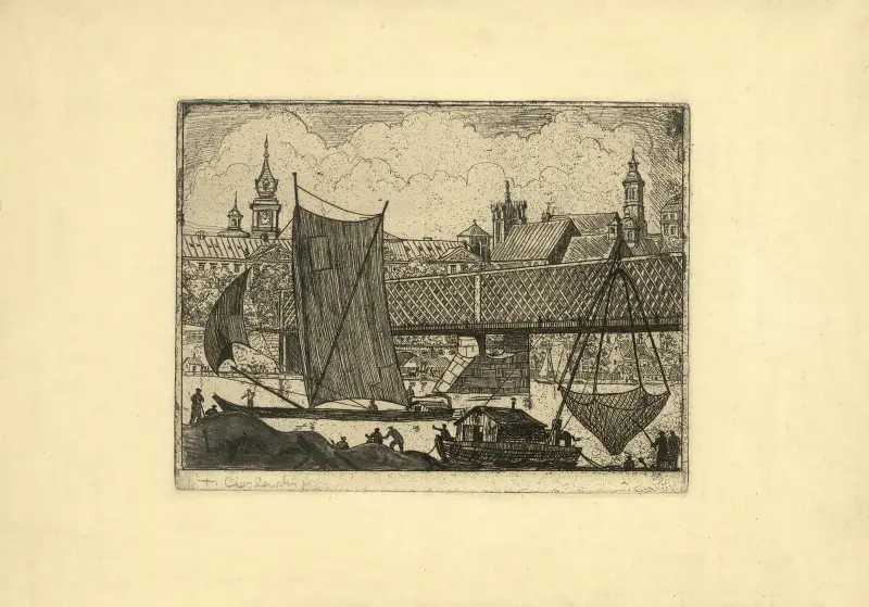 Sandarbeiter an der Weichsel von Tadeusz Cieślewski
