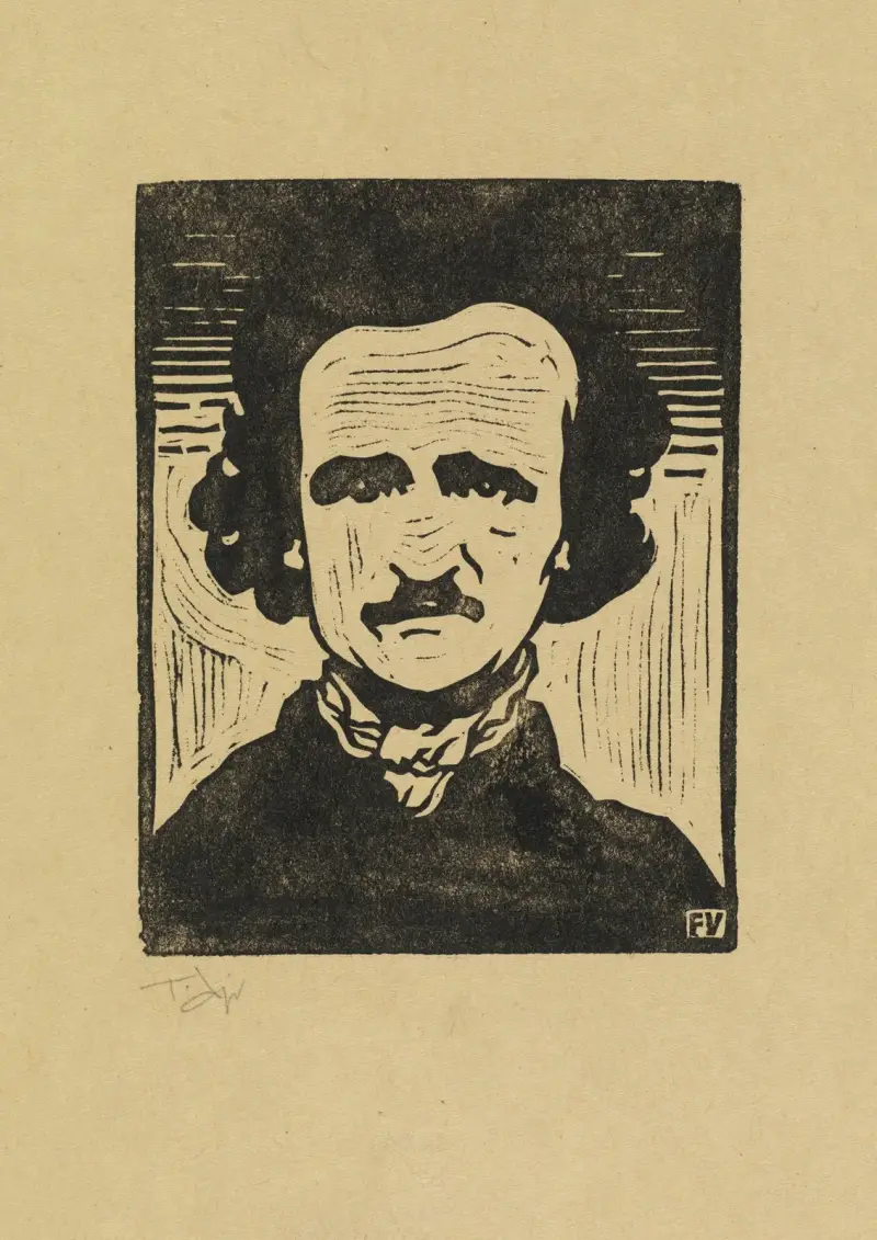 Portrait of Edgar Allan Poe av Tadeusz Cieślewski