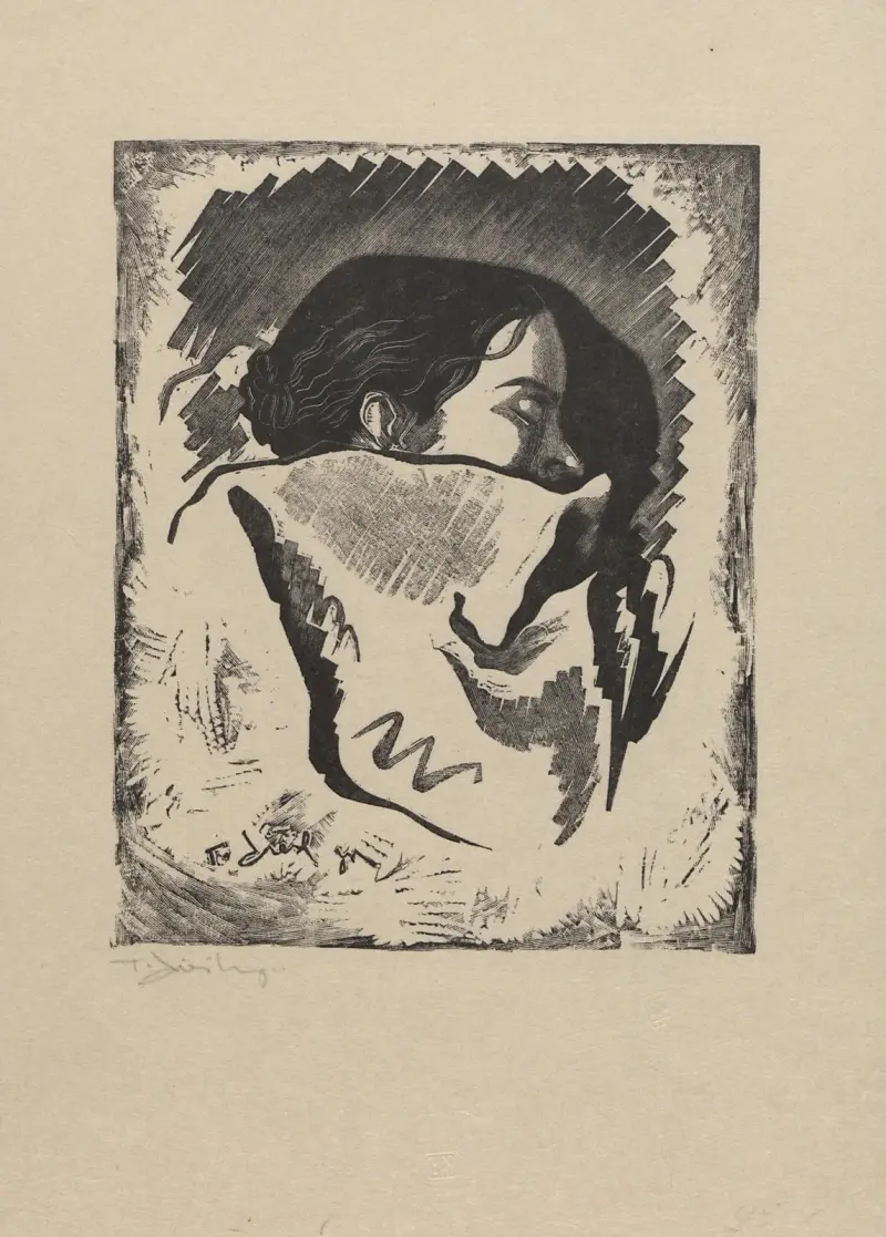 Porträt von Zofia Cieślewska von Tadeusz Cieślewski