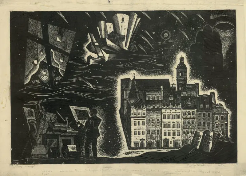 Bei der Arbeit von Tadeusz Cieślewski