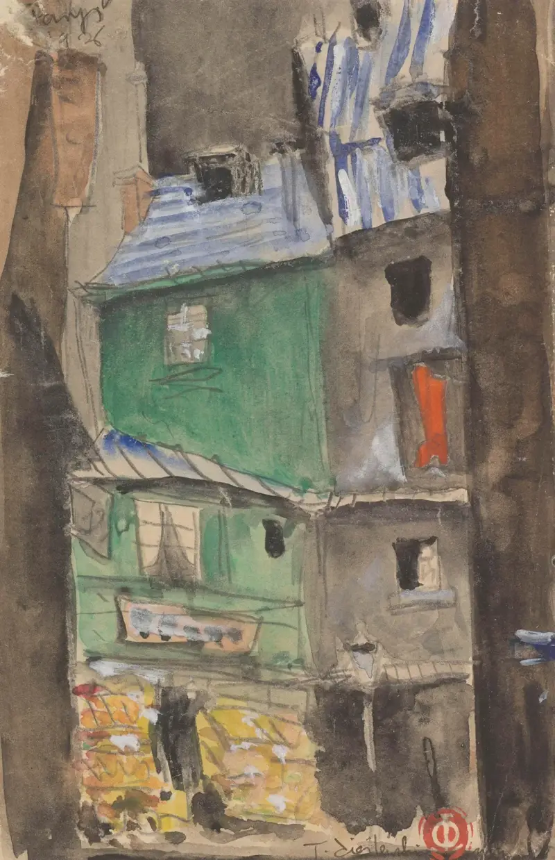 Gränd i Paris av Tadeusz Cieślewski