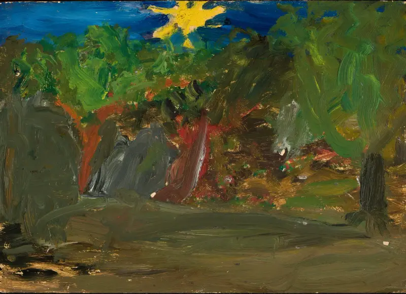 Sonne über einem Garten von Tadeusz Makowski