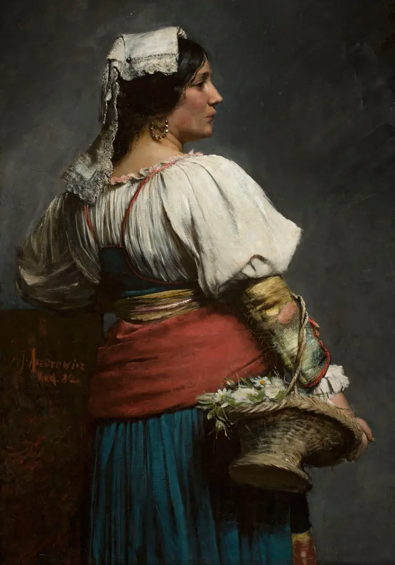 Italienische Blumenhändlerin von Teodor Axentowicz