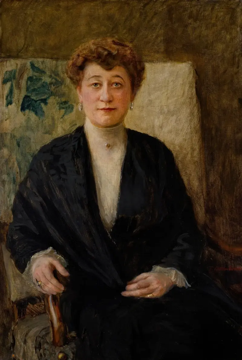 Portrait of Zofia Dolińska née Niesiołowska av Teodor Axentowicz