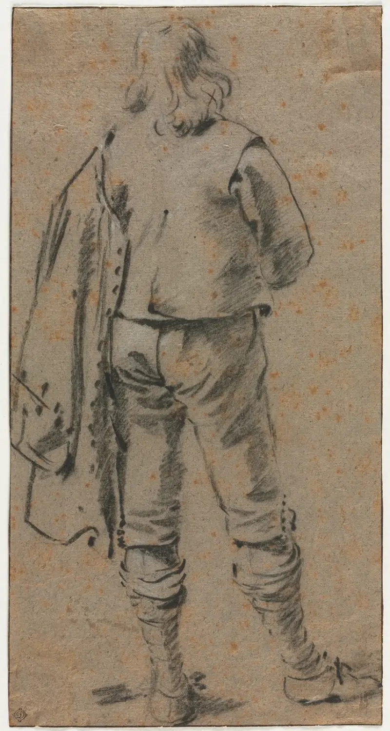 Muž stojící viděný zezadu, Gerard ter Borch