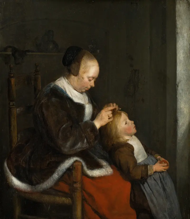 Hledání vší, Gerard ter Borch