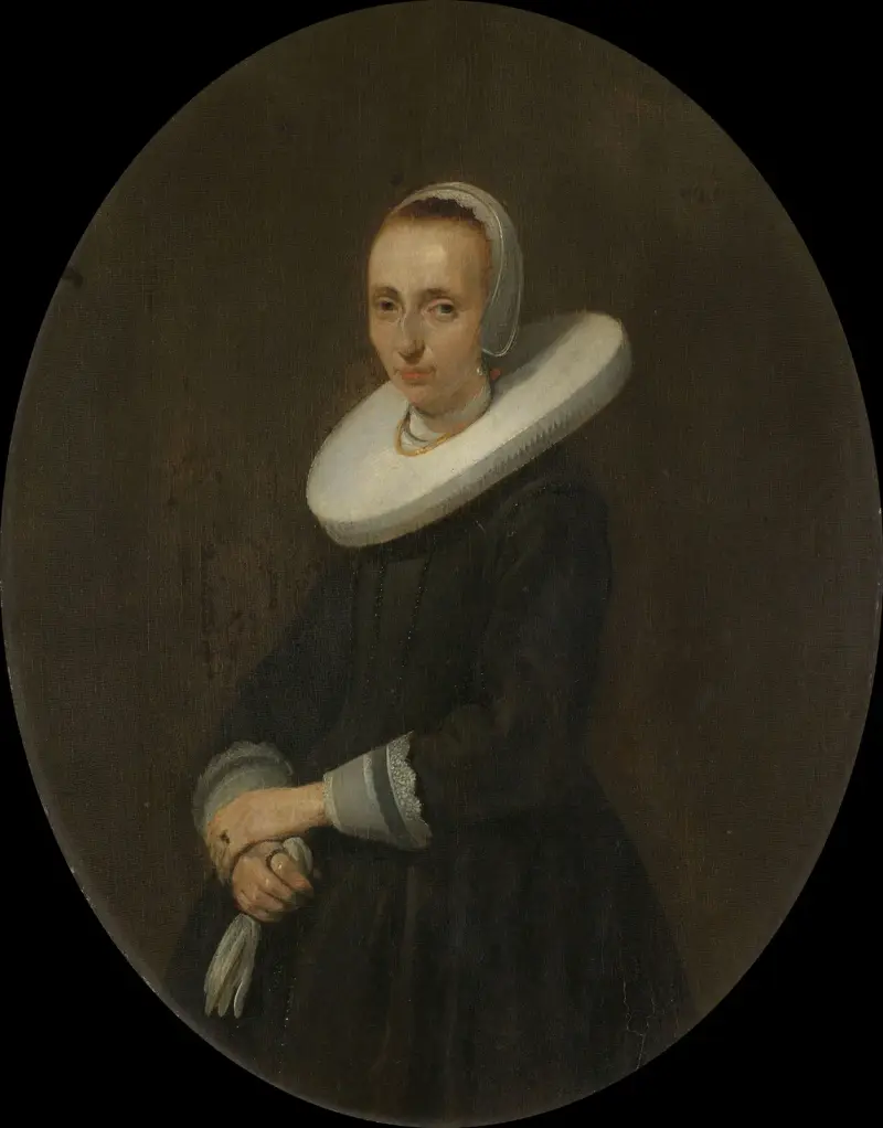 Johanna Bardoel (d after 1667). Wife of Gerard van der Schalcke av Gerard ter Borch