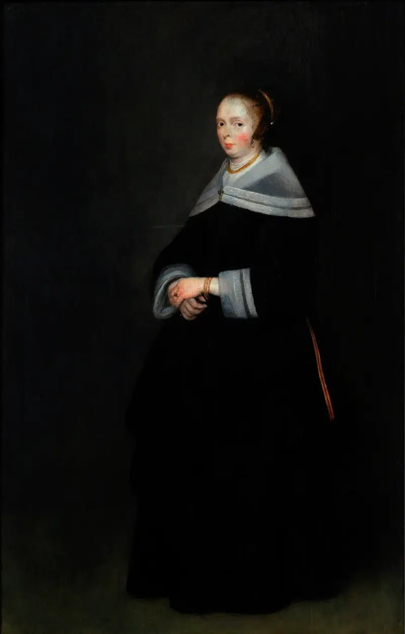 Porträtt av en dam av Gerard ter Borch