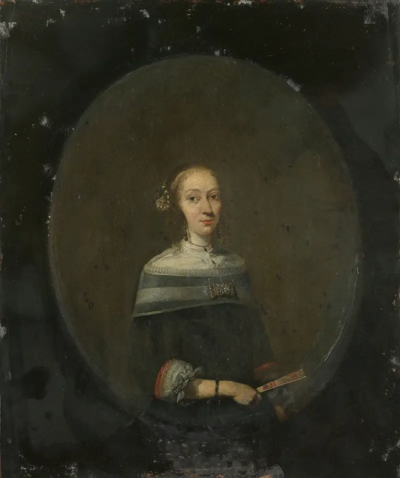 Porträtt av en kvinna, 1640 av Gerard ter Borch