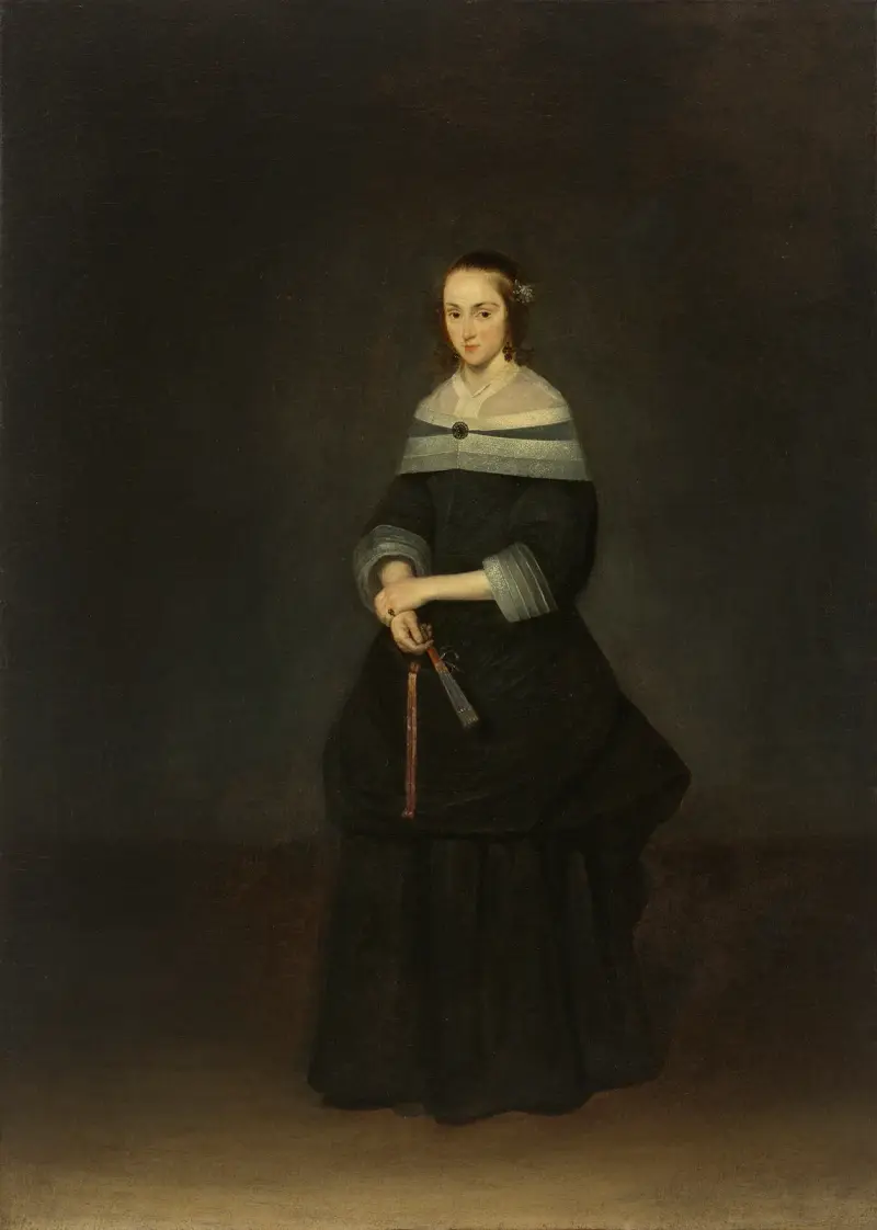 Portrait of Johanna Quadacker Bannier av Gerard ter Borch