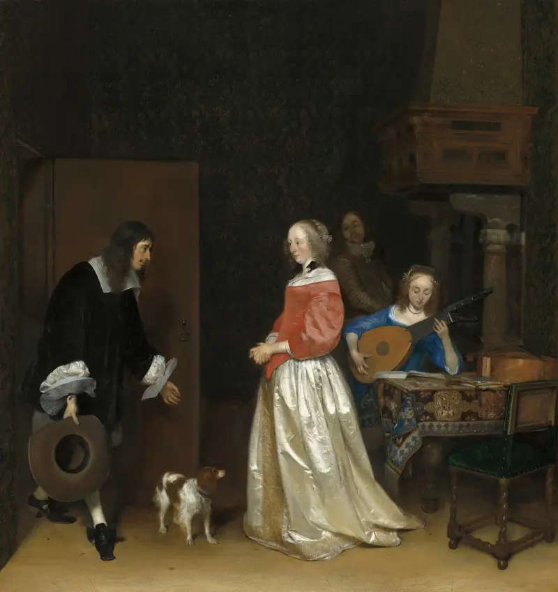Friarens besök av Gerard ter Borch