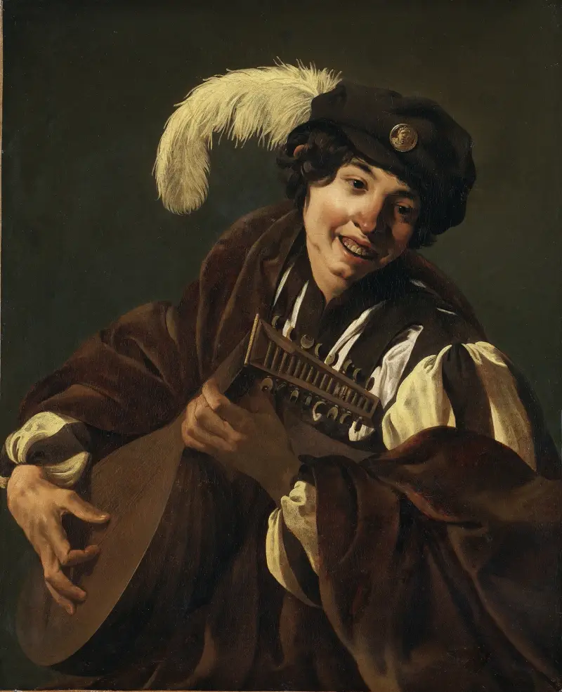 Chłopiec grający na lutni, Hendrick Ter Brugghen