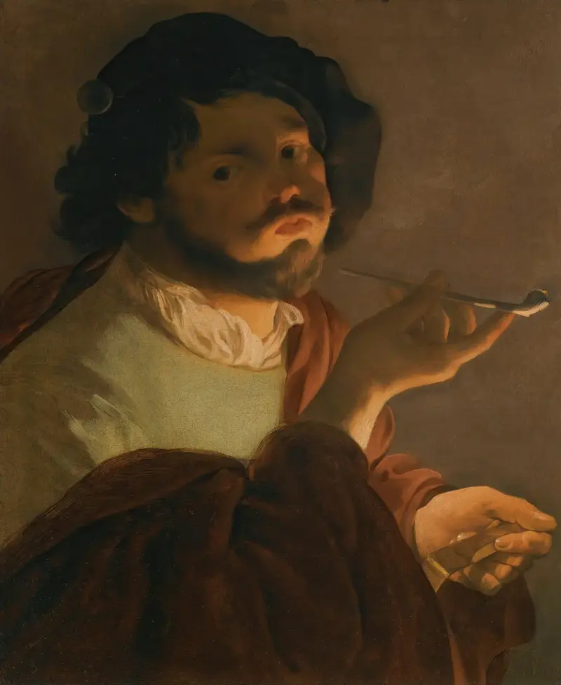 Ein Bravo rauchend von Hendrick Ter Brugghen