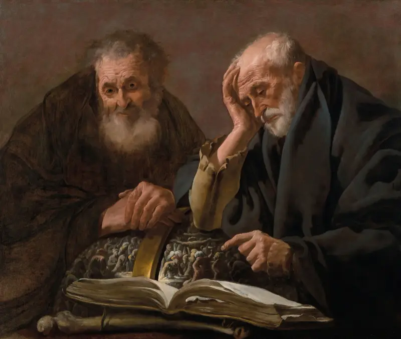 Demokritos och Herakleitos av Hendrick Ter Brugghen